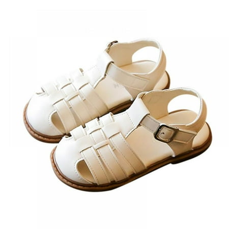 

Linen Purity Baby Girl Kids Sandals Casual Breathable Hollow Out Roman Shoes Leather Summer Kids Shoes Flat Beach Children Sandals Outdoor