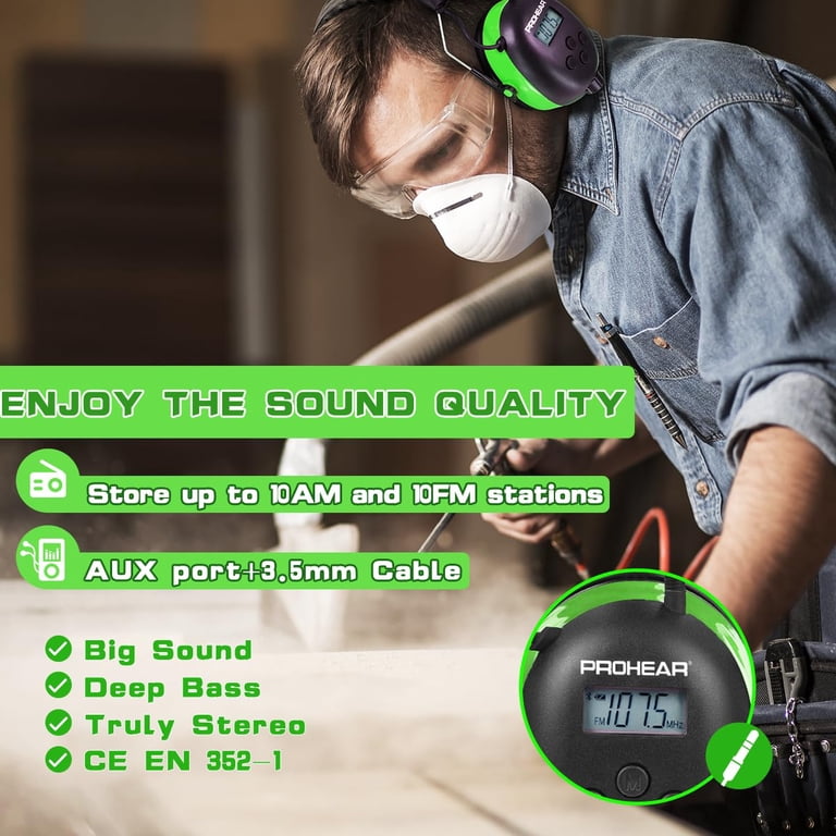 PROHEAR 027 AM FM Radio Headphones with 25dB NRR photo 2