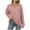 Pink, variant on SHTXOZHI Pullover Sweatshirt for Women V Neck Long Sleeve Collar Casual Fall Solid Color Jacket