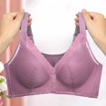 thumbnail image 4 of Bras for Women,Supportive Lace Front Closure Bra Adjustable Wide Straps Full Coverage Comfort For Mature Figures,Sports Bras for Women,Grey,40, 4 of 4
