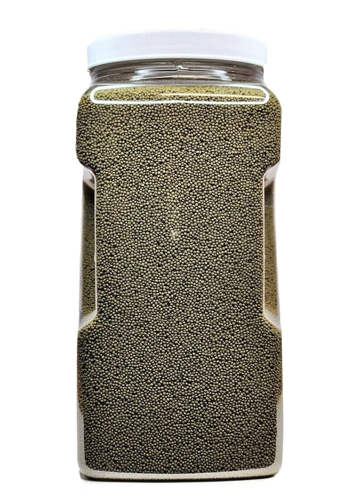 0.8mm Spirulina Green Grow Floating Pellets for Baby Discus, Cichlids, All Tropicals, Koi and Pond Fish…1-lb & 8oz Med Jar