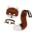 thumbnail image 2 of TISHITA Ensemble de Chat Thérian et Queue Mignon pour Performance sur Scène Anniversaire Mascarade Rouge Blanc Brun, 2 of 8