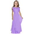 thumbnail image 1 of Robes de Communion Sainte pour Filles 1-12 Ans Blanc Cassé Taille 2 Lilas 8, 1 of 1
