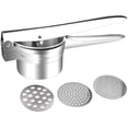 thumbnail image 1 of Stainless Steel potato Ricer with 3 interchangeable discs, Fine, Medium,course. Potato Press Manual Fruit Vegetables Masher Baby Food Press Strainer Orange Lemon Squeeze, 1 of 9