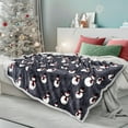thumbnail image 3 of Premium Christmas Sherpa Throw Blanket | Snowman Decoration, Fleece, Plush, Warm, Cozy Reversible Microfiber Holiday Blanket 50 x 60, 3 of 6