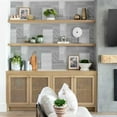 thumbnail image 3 of S4Sassy Patchwork Stitch Print Wallpaper - Asian Style Wall Covering, 25" x 240" Self-Adhesive Vinyl Wallpaper, Decorative Walls Wrap, Easy DIY Wall Covering For Bedroom, Living Spaces - Grey, 3 of 8