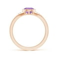 thumbnail image 2 of ANGARA Natural 1.05 Ct. Amethyst with Diamond Classic Ring in 14K Rose Gold for Women (Ring Size: 7), 2 of 11