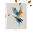 thumbnail image 3 of Graceful Flying Swan Canvas Wall Art, Soft Watercolor Print, Minimalist Nature Home Wall Decor, 3 of 8