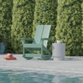 thumbnail image 5 of Flash Furniture Finn Modern Commercial Grade Poly Resin Wood Adirondack Rocking Chair - All Weather Sea Foam Polystyrene - Dual Slat Back - Stainless Steel Hardware, 5 of 12