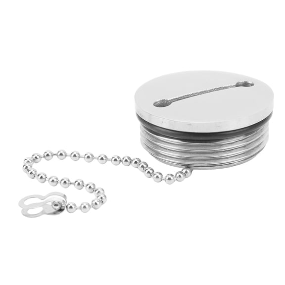 Falleo Clearance Boat Marine Fuel Tank Cap Deck Fill Filler Boat Accessories Stainless Steel Deck Fill Cap with Chain Marine Hardware Accessories 38MM