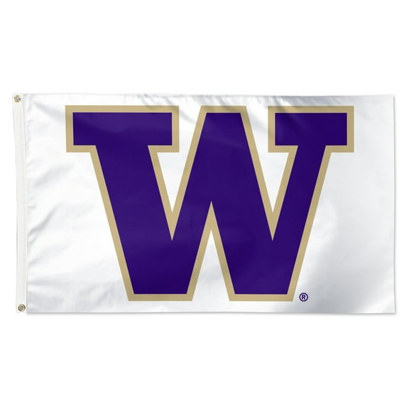 WinCraft Washington Huskies 3' x 5' Single-Sided Vibrant Deluxe Flag