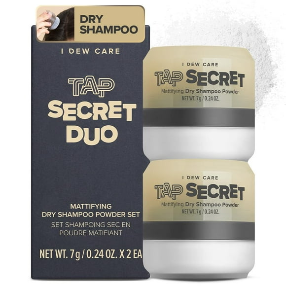 I Dew Care Shampooing Sec - Coffret Cadeau Tap Secret Duo, avec Ginseng Noir, Sans Aérosol, Sans Benzène, Poudre Nourrissante pour Racines, Sans Fonte Blanche, Formu