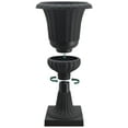 thumbnail image 5 of Arcadia Garden Products 10x17" Deluxe Pedestal Urn Planter, Black, Set of 2, 5 of 8