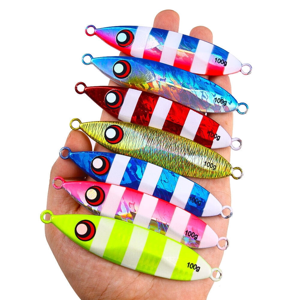 11PCS Glow Metal Lead Jigs Fishing Lures Jigging Bait Jig Tackle Hooks Saltwater