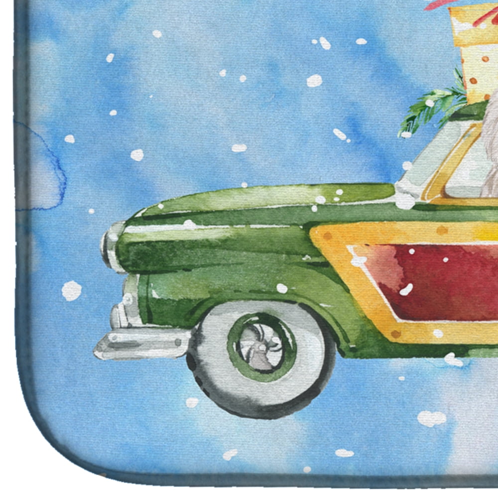 Caroline's Treasures Merry Christmas Westie Dish Drying Mat
