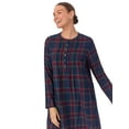 thumbnail image 3 of Aria Women’s 100% Cotton Woven Flannel Long Sleeve Nightgown, Sizes XS-5X, 3 of 6