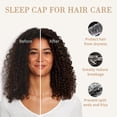 thumbnail image 2 of Gorro de pelo Fittia Satin para dormir, correa antideslizante, color topo, 2 of 6