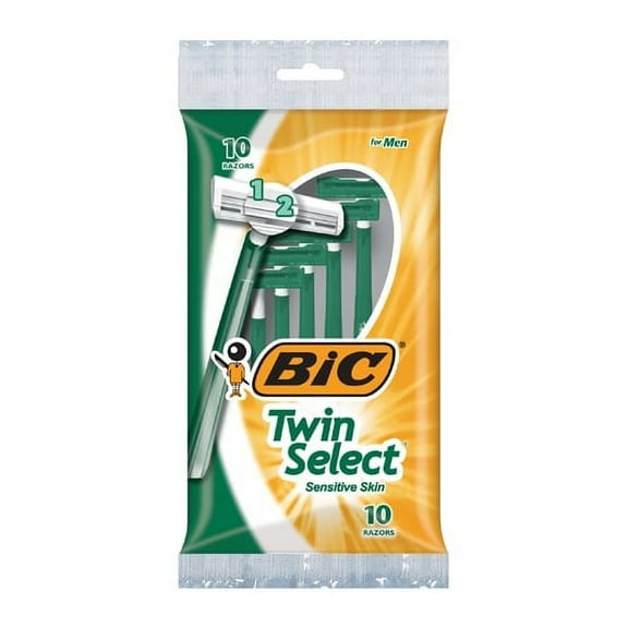 Bic Twin Select Shavers For Men Sensitive Skin, 10 Ea
