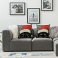 thumbnail image 3 of COMIO  Merry Christmas Dachshund with Cat Square Throw Pillow Case Decorative Cushion Cover Pillowcover for Sofa Halloween Throw Pillow Covers  2Pcs, 3 of 6