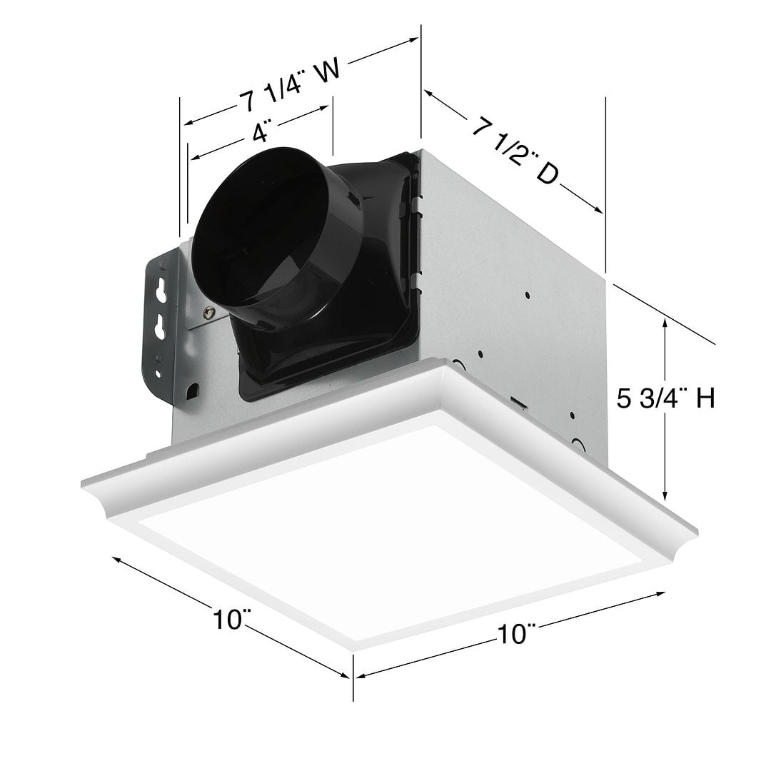 New Homewerks 110 CFM 2 Sones Bathroom Ventilation Exhaust Fan with Dimmable LED Light