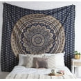 thumbnail image 3 of ColorDecor Hippie Mandala Hangings Tapestry Gold and Black - Indian Cotton Beach, Bohemian Decor Tapestrys - Bedroom Aesthetic Tapestries, 3 of 3
