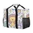 thumbnail image 2 of Large Hand-Held Storage Bag Kitchen Reusable Grocery Bags， Travel Tote Bags， Waterproof Tote，Laundry Bag，Beach Bag， Pool Bag Super Cute Cartoon Lion, 2 of 8