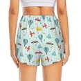 thumbnail image 2 of Lsque Transport Travel Printed Women's Running Shorts with Liner Pockets,Elastic Quick Dry Workout Athletic Gym Yoga Shorts,Womens High Waist Shorts-Small, 2 of 9