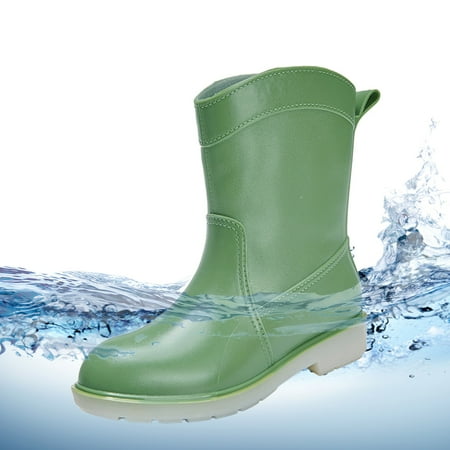 

Rain Shoes Womens Rain Boots Hardwearing Anti Slip On Waterproof Non Slip Cement Rain Shoes Rain Ankle Boots