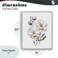 thumbnail image 4 of Stupell Industries Shabby Chic Elegant Pressed Flowers Gray Framed Giclee Art, 16 x 20, by Lettered and Lined, 4 of 8