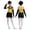 Yellow&Black, variant on XUNZOO Kids Girls Tassel Jumpsuit Latin Jazz Ballet Dance Leotard Dress Modern Competition Dance Costumes Hot Pink&Black 12