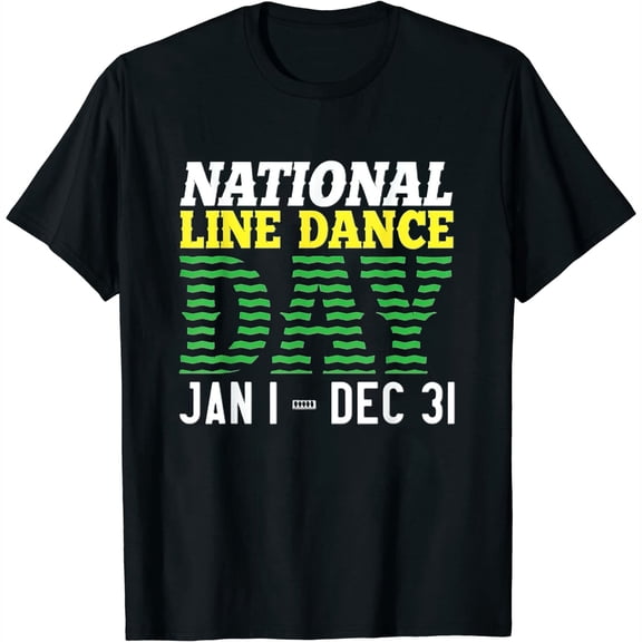 Womens Line Dance - Funny National Line Dance Day T-Shirt Black Small