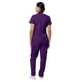 thumbnail image 2 of Sivvan Women's Scrub Set - Multi Pocket Cargo Pants & Stylish Mock Wrap Top (Available in 15 Colors), 2 of 6
