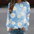 thumbnail image 2 of Long Sleeve Blouse for Womens Crewneck Cute Printed Tees Shirt Casual Plus Size Pullover Tops 2026 Spring Outfits, 2 of 5