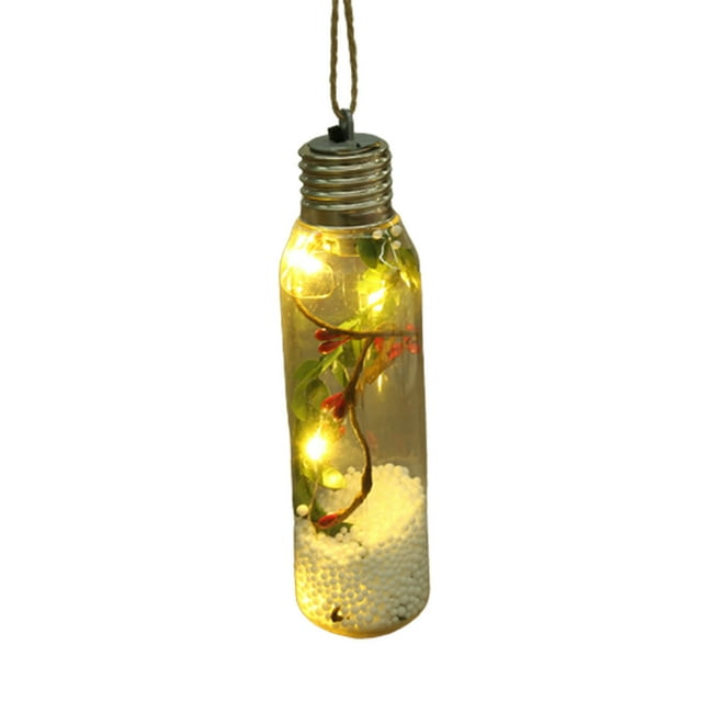 Christmas Tree Lights Hanging Bottle Style LED Light Bulb Decor 16 cm x 4.5 cm Clear Acrylonitrile Butadiene Styrene Single Piece
