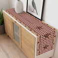thumbnail image 4 of Western Texas Star Vintage Table Runner - 90 Inch Long, Kitchen Dining Table Runner Dresser Scarves, Rustic Wreath Wood Red Plaid Farmhouse Decor for Coffee Tables Wedding Party Banquet, 4 of 8