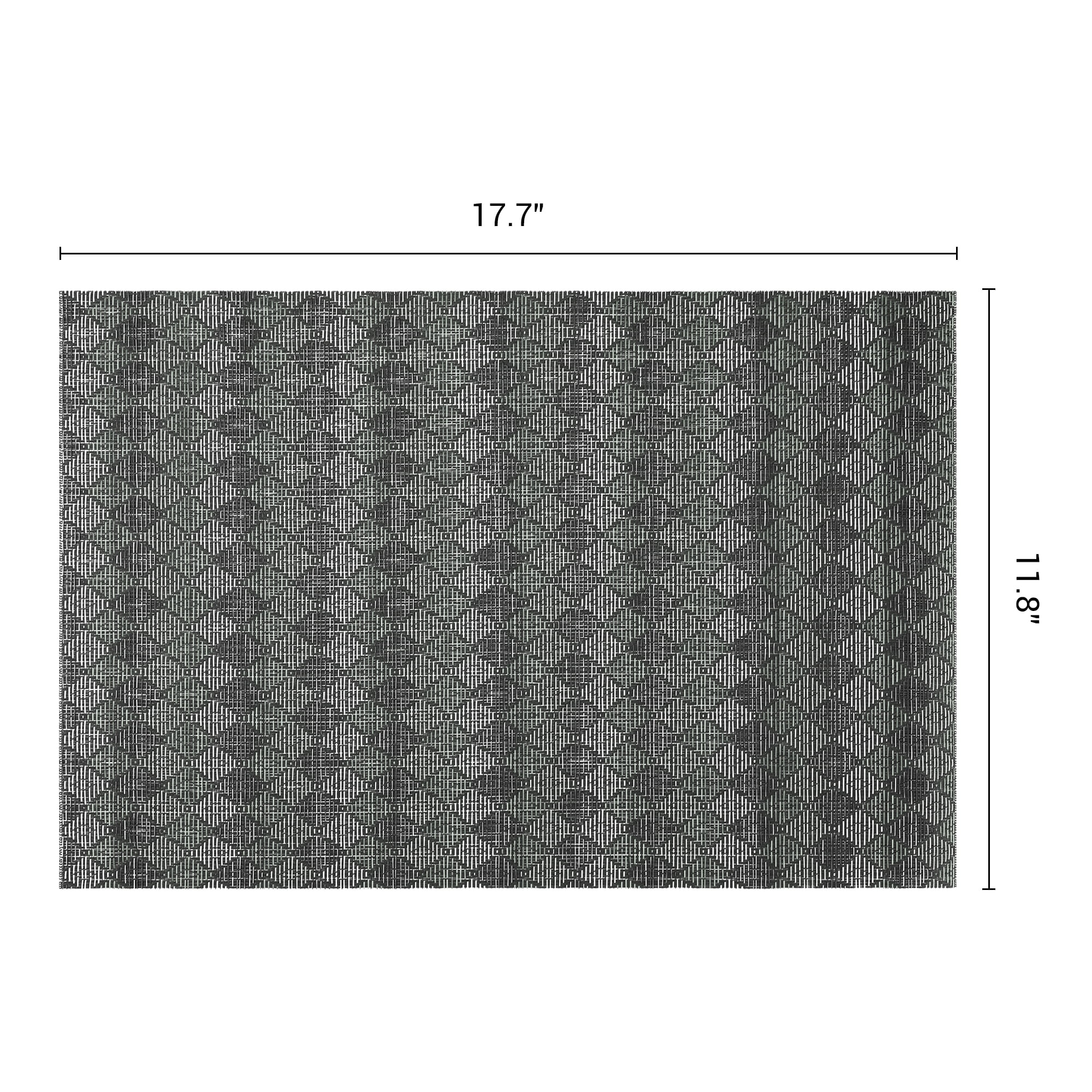 Unique Bargains Set of 6 Plastic Wipeable Placemats for Dining Table Decor Black
