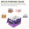 thumbnail image 7 of Foldable Fabric Storage Bin With Handle Collapsible Basket Box Storage With Lid Organizer Black Bat, 7 of 7
