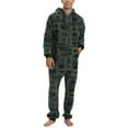 thumbnail image 2 of SWSMCLT Men's Fuzzy Fleece Christmas Onesies Pajamas Long Sleeve Soft Winter Cozy Fall Thick Flannel Loose Zipper Dark Green Medium, 2 of 4