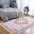 thumbnail image 6 of YJ.GWL Soft Boho Area Rug Vintage Floral Print Rugs Low-Pile Accent Carpets for Living Room Bedroom Home Decor,4'X6',Gold, 6 of 7