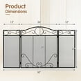 thumbnail image 4 of Giantex 50 x 29 Inches 3-Panel Heat-Resistant Metal Mesh Fireplace Screen, Folding Fire Spark Guard, Fireplace Gate Cover, Freestanding Spark Protector for Wood Burning, 4 of 8