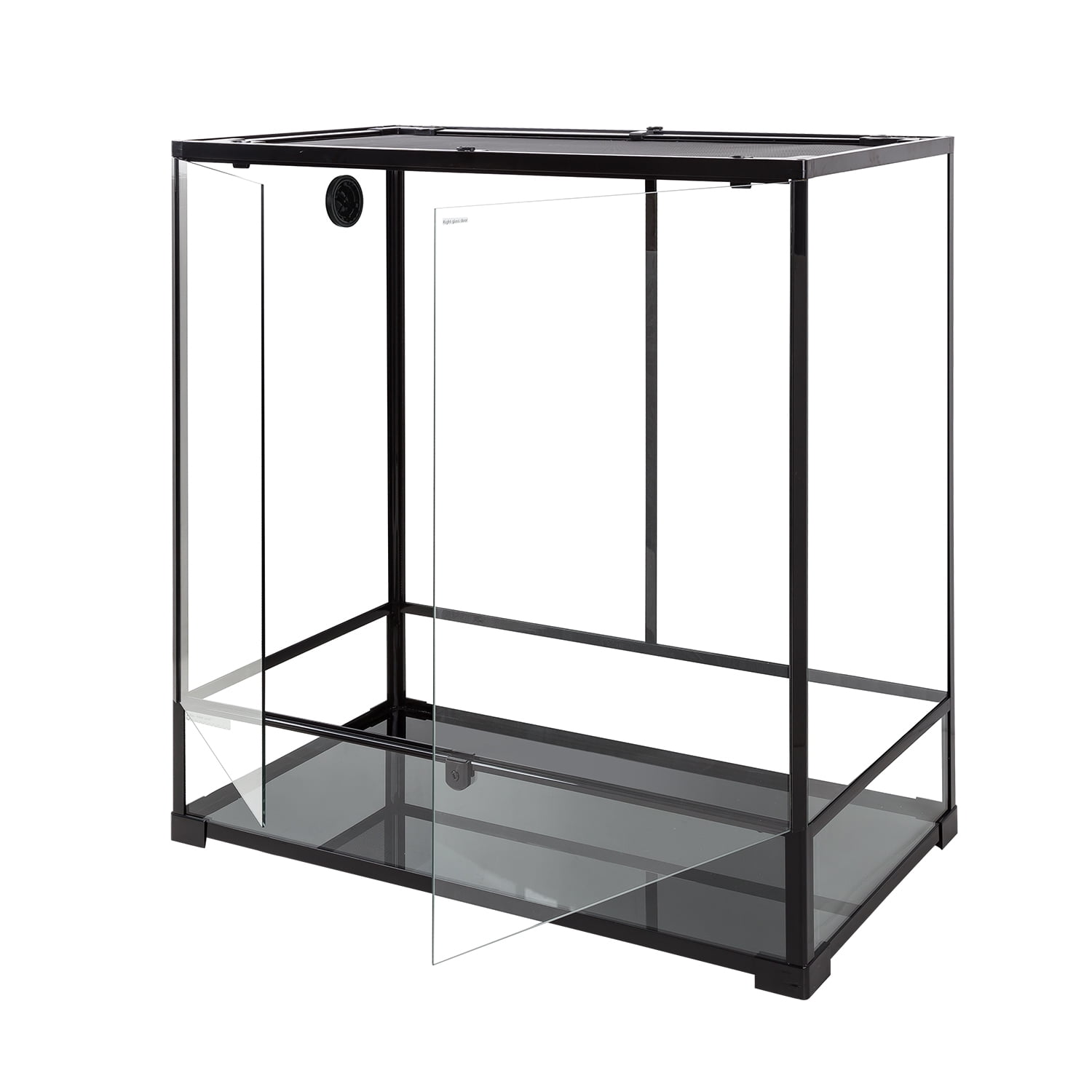 GUZZLO Full Glass 100 Gallon Reptile Tank, Front Opening Reptile Terrarium 36" x 18"x 36", Double Hinged Opening Doors & Top Screen Ventilation