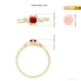 thumbnail image 6 of Angara Natural Ruby Promise Ring for Women in 14K Yellow Gold – July Birthstone Jewelry | Ruby Ring with Diamond Accents (Ring Size - 5), 6 of 10