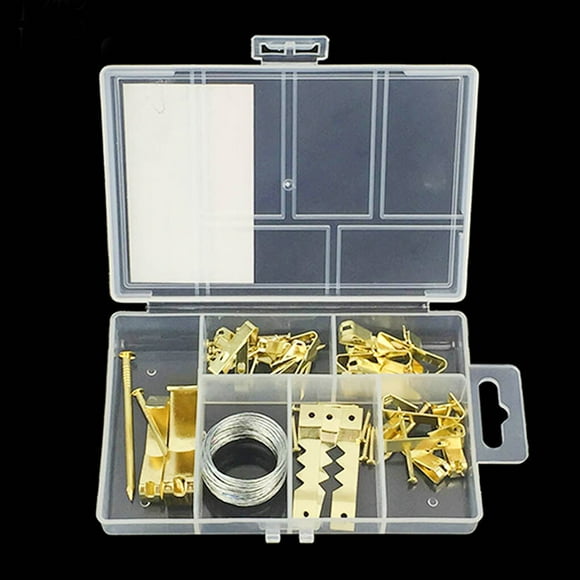 47pcs Picture Hanging Kit Wooden Frame Kit Picture Wall Mounting Hooks Nails Picture Hanging Wire Kit