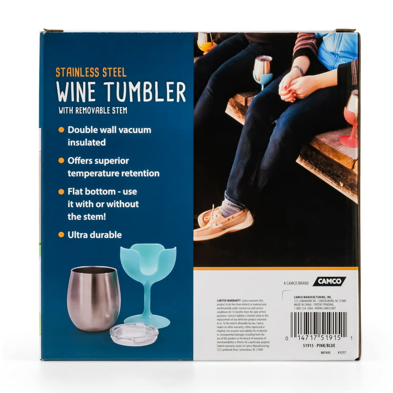 Wine Tumbler with Removable Stem (Insulated Stainless Steel
