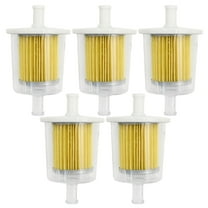 Anxingo 5 Pcs 3/8" Universal Fuel Filters Inline Gas Fuel Line for Industrial Tractors Cars Trucks Motorcycles Gas Powered Engine