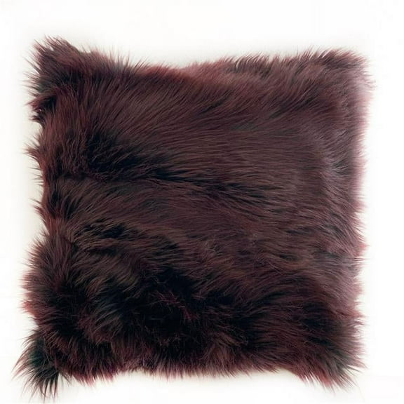 Purple Fancy Plush Animal Faux Fur Luxury Throw Pillow - 20 x 26 in. Standard Size