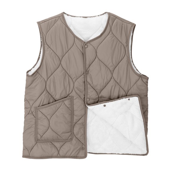 Ailaofu Womens Jacket Lightweight Vest Cozy Sleeveless Cardigan Button Waistcoat Outerwear with Pocket