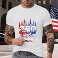 thumbnail image 2 of Yindaity Flag Shirts for Men Men's Graphic Tees, Short Sleeve USA Flag Crewneck Casual American Patriotic Regular T-Shirt for Men(White,XL), 2 of 9