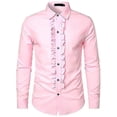 thumbnail image 1 of Men's Tuxedo Shirts Slim Fit Ruffled Wedding Dinner Tops Shirts, 1 of 5