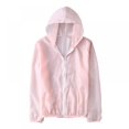 thumbnail image 1 of AMERTEER Veste Légère à Capuche Protection Solaire UPF 50+ pour Femmes Extérieur Séchage Rapide Course Randonnée Manches Longues, 1 of 7